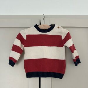 Bout Chou Red and White Striped Sweater